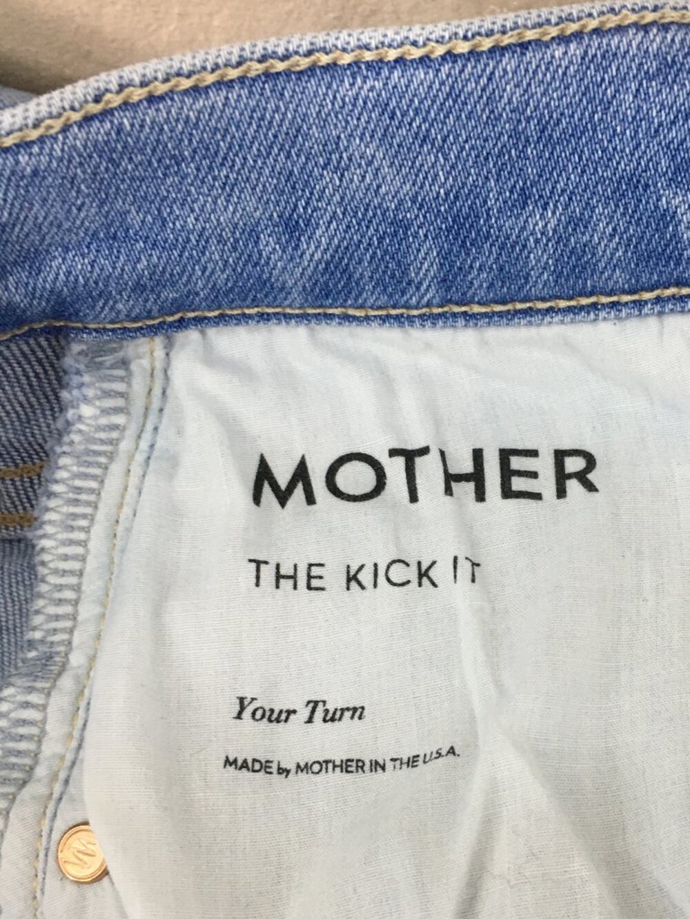 MOTHER "The Kick It" High Waist Straight Leg Jeans - size 26 - "Your Turn" wash - Picture 12 of 16